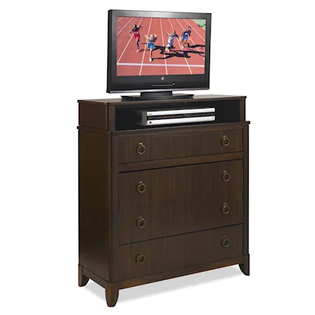 Contemporary 4 Drawer TV Media Chest